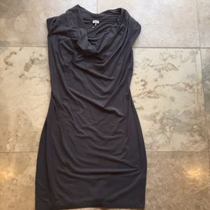 Splendid form fitting cowl neck sleeveless dress